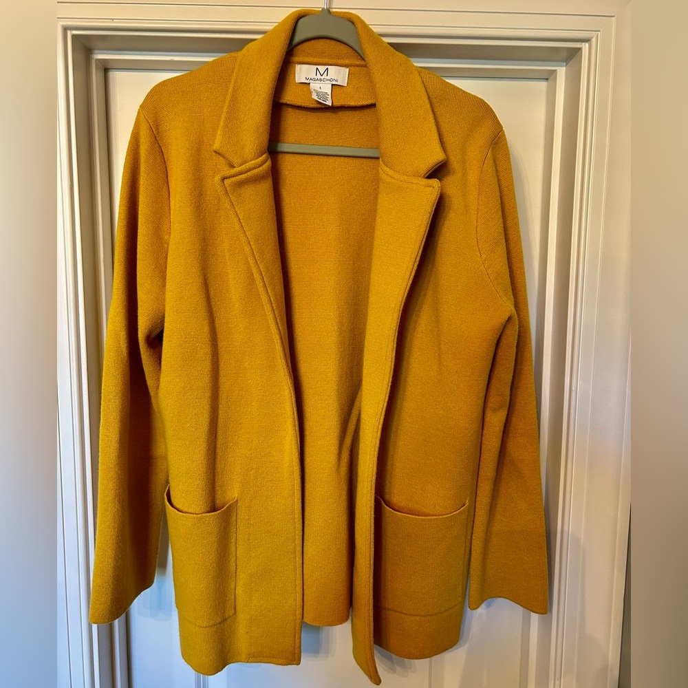 Magaschoni Golden Yellow Knit Cardigan